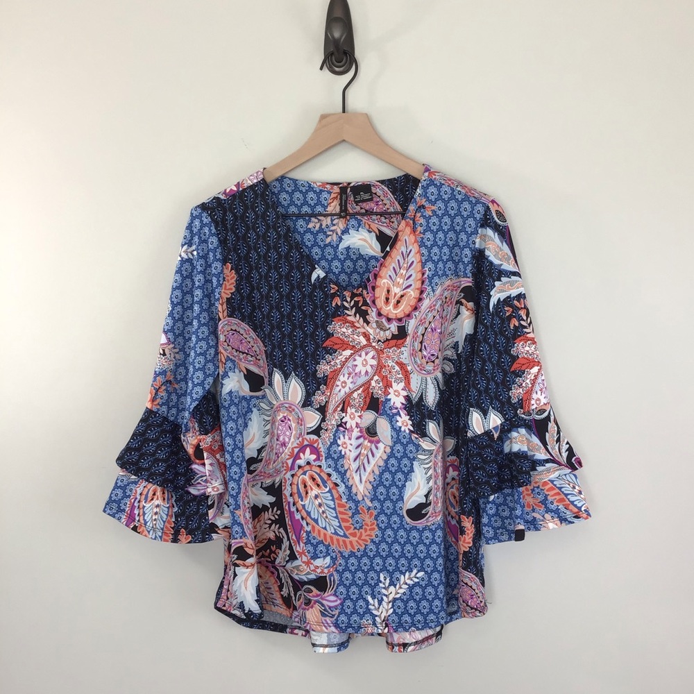 New Directions Paisley Petite Top